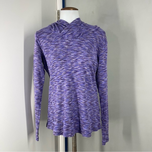 Columbia Pullover Womens Large Purple Hooded Hoodie Pullover Heathered Casual - Picture 1 of 8